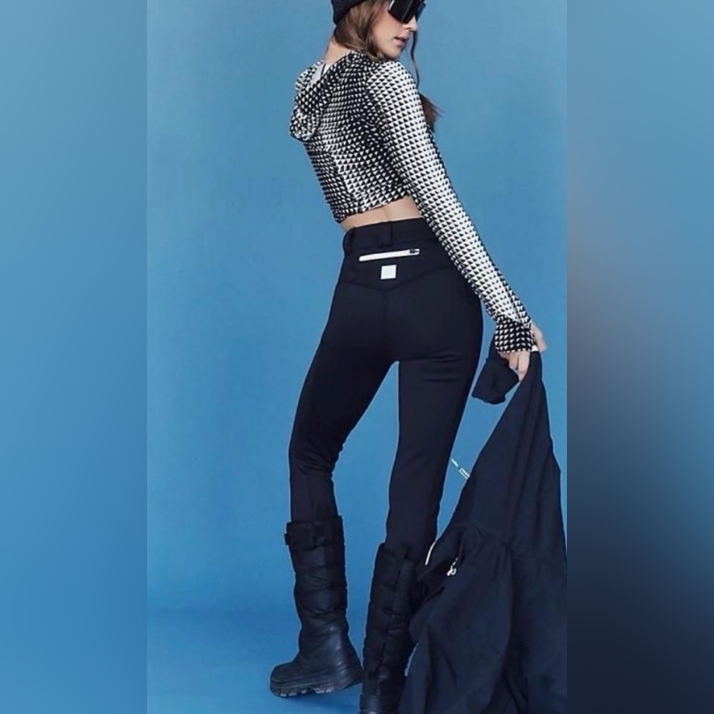 Free People Movement Chill Factor Leggings XS Black Ski Snow NWOT Zip